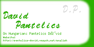 david pantelics business card